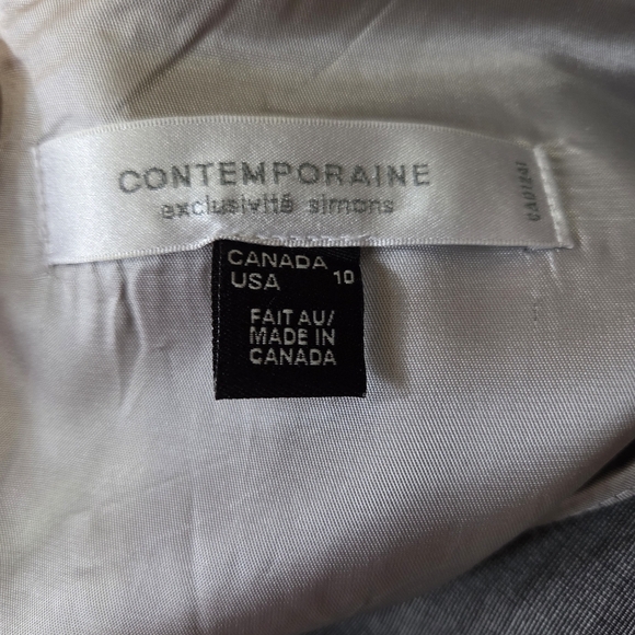 Simons Charcoal Gray Midi Dress With Pockets And Cap Sleeves Size 10 - Picture 7 of 7